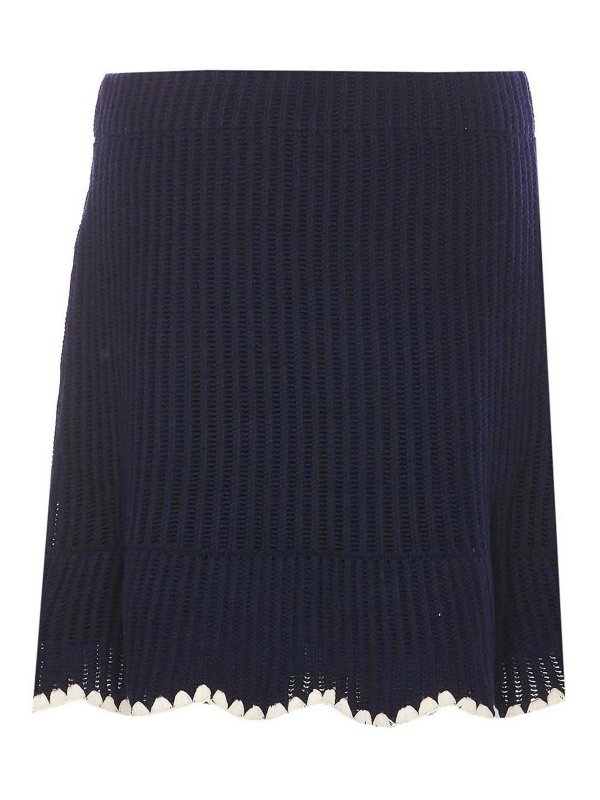 Self Portrait: Jupes midi et au genou online - Jupe Midi - Bleu