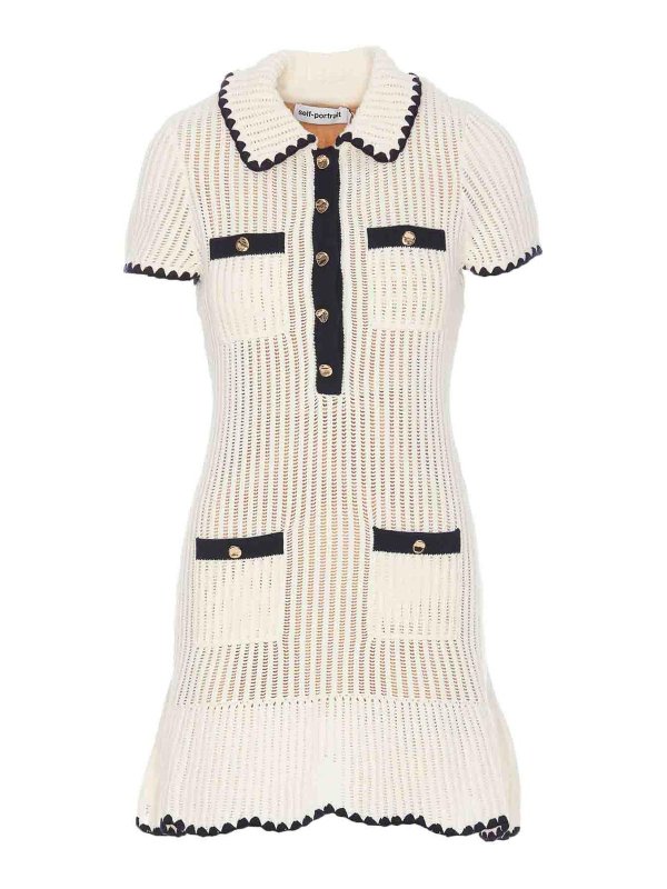 Self Portrait: short dresses - Crochet Mini Dress