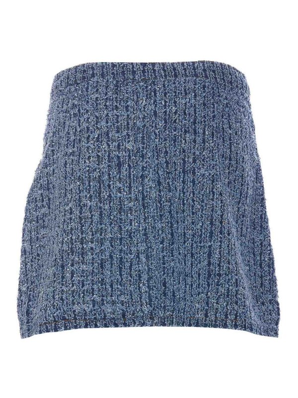 Self Portrait: Knielange und Midi Röcke online - Midirock - Blau