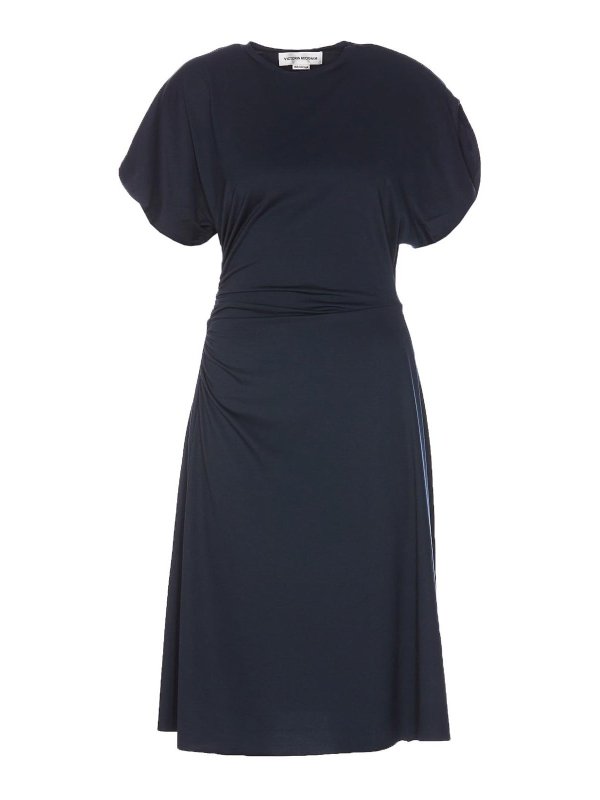 VICTORIA BECKHAM: ニーレングスドレス - 膝丈ドレス - ブルー