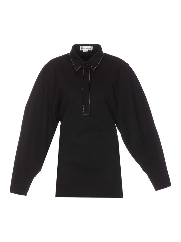 VICTORIA BECKHAM: Tops und Tank Tops - Top - Schwarz