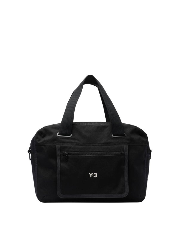 Y-3: Borse da viaggio - Borsone nero