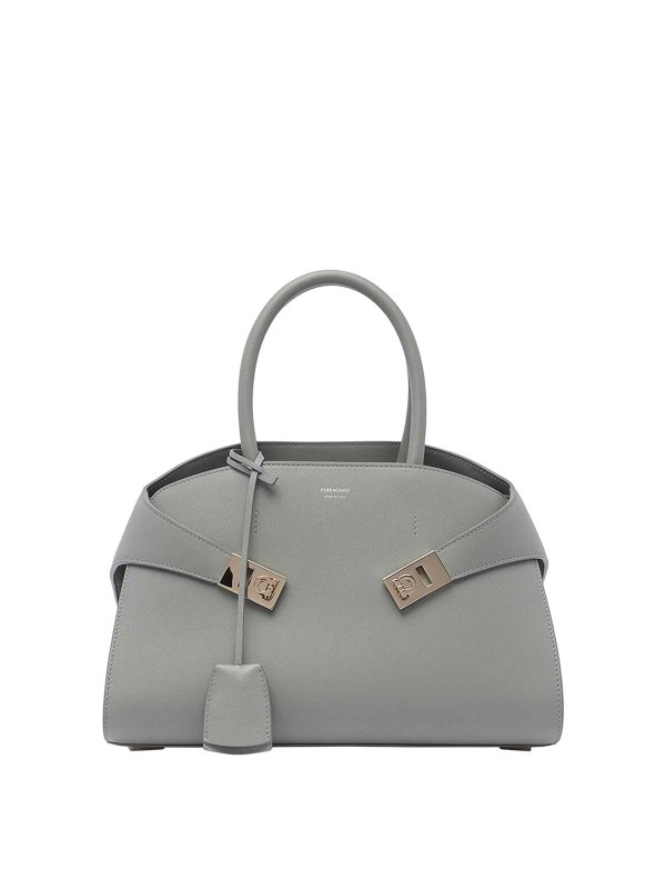 FERRAGAMO: Handtaschen - Shopper - Grau