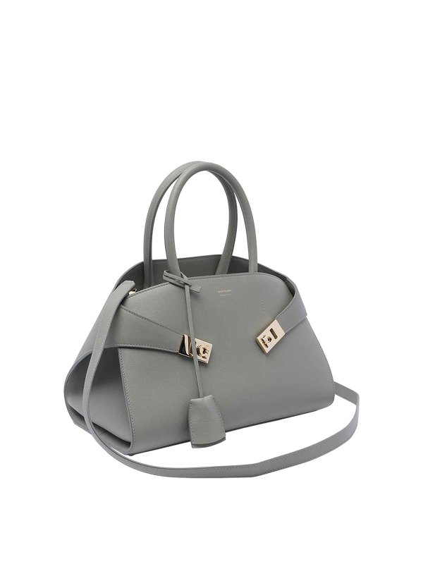 FERRAGAMO: Handtaschen online - Shopper - Grau