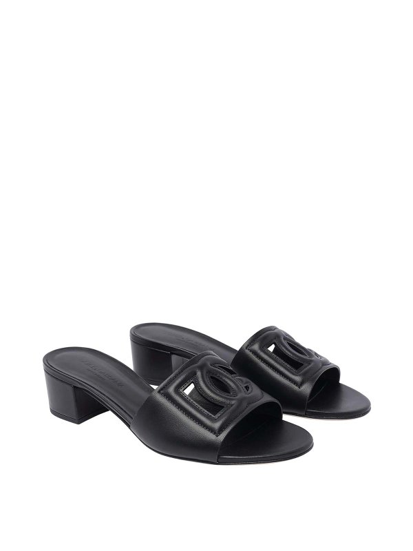 DOLCE & GABBANA: sandals online - Logo Heeled Sandals