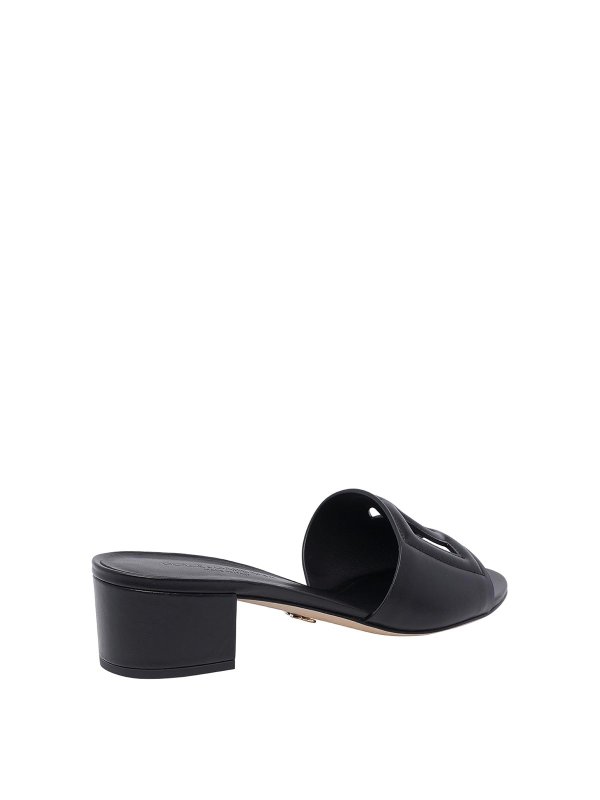 The Best Shops DOLCE & GABBANA: sandals - Logo Heeled Sandals