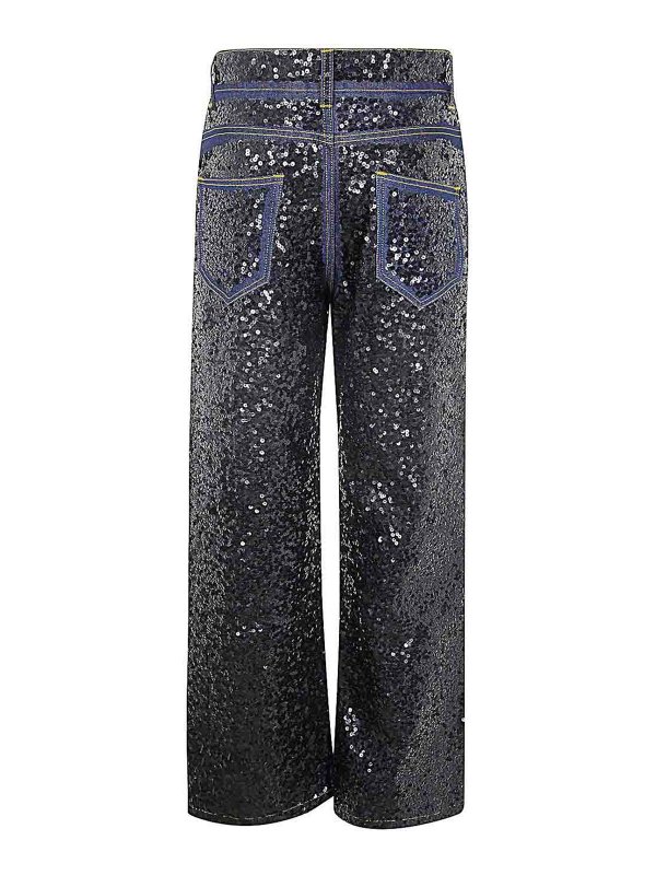 P.A.R.O.S.H.: straight leg jeans online - Pailettes Jeans