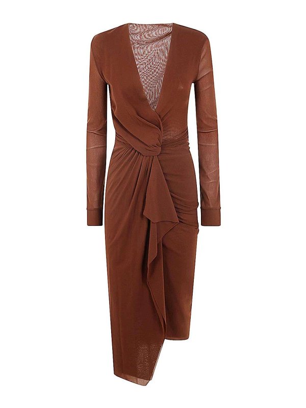 Philosophy di Lorenzo Serafini: Vestidos largos - Vestido Largo - Marrón