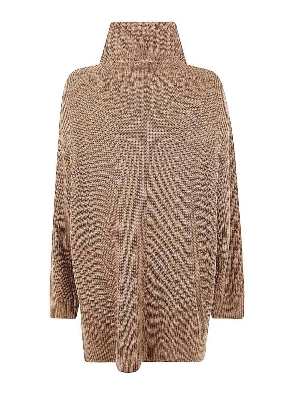 Philosophy di Lorenzo Serafini: Strickpullover mit Rundhalsausschnitt online - Rundhalspullover - Braun