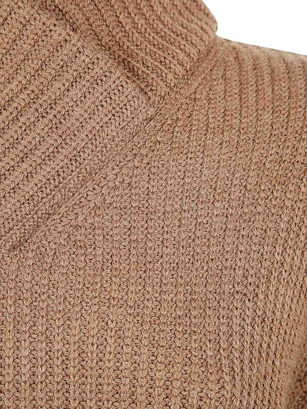 The Best Shops Philosophy di Lorenzo Serafini: Strickpullover mit Rundhalsausschnitt - Rundhalspullover - Braun
