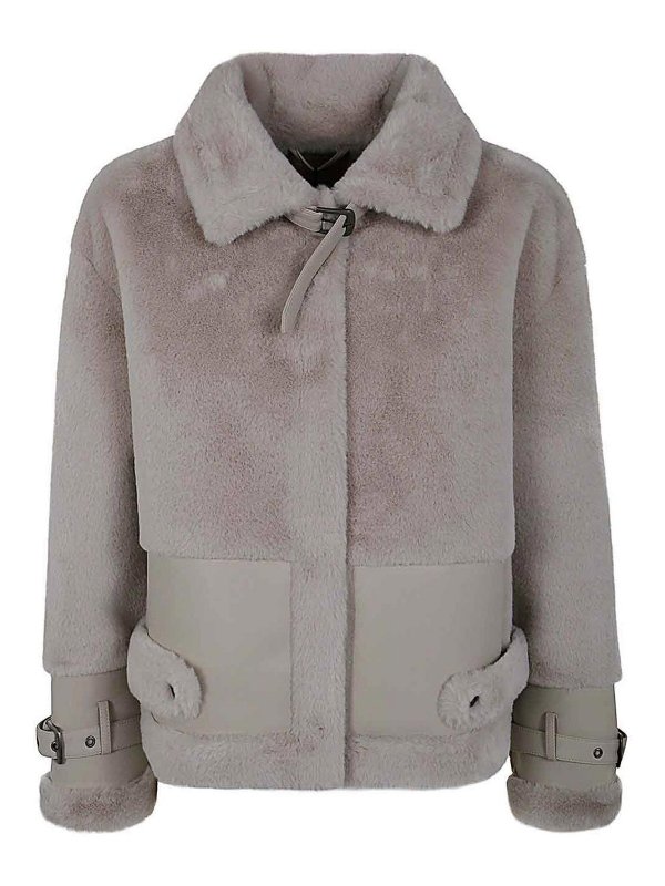 TWINSET: Bomberjacken - Bomberjacke - Weiß