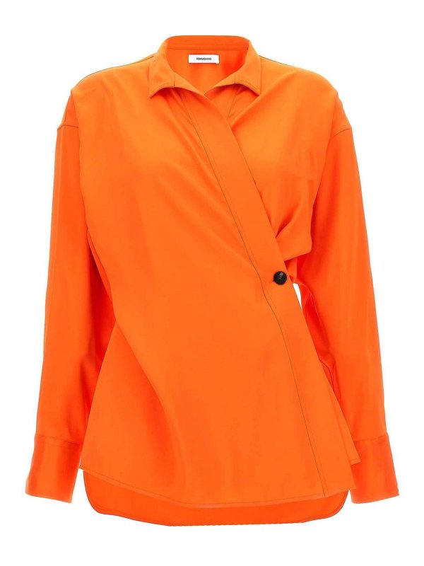 FERRAGAMO: Camisas - Camisa - Naranja