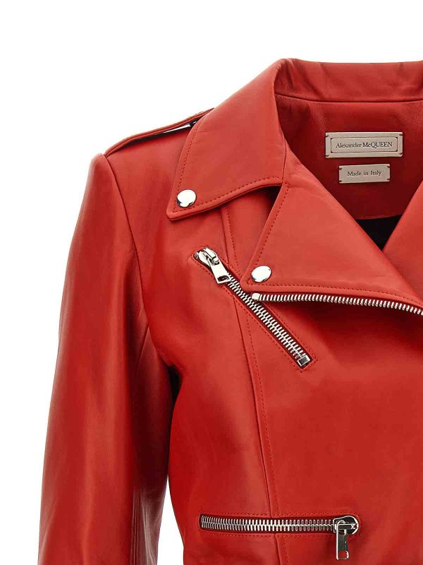 Cropped Biker Jacket shop online: ALEXANDER MCQUEEN