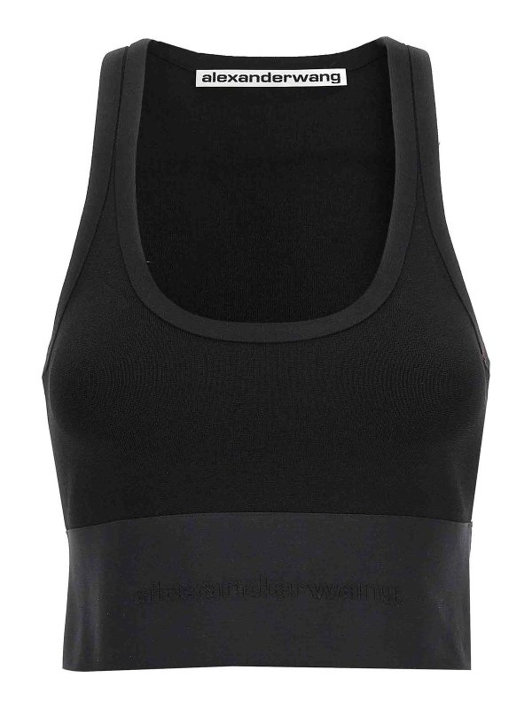 ALEXANDER WANG: Tops y camisetas sin mangas - Top - Negro