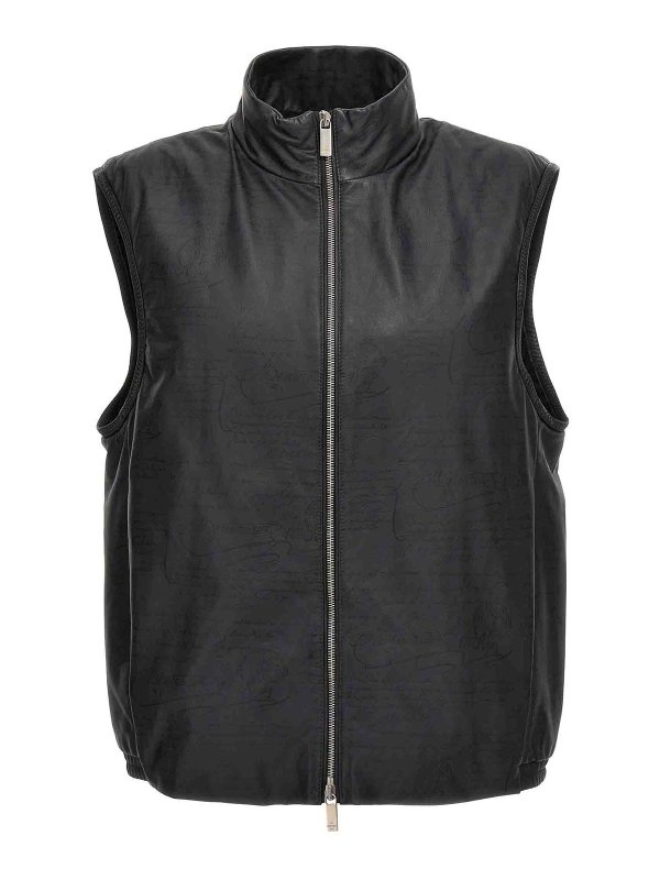 BERLUTI: leather jacket - Leather  Vest