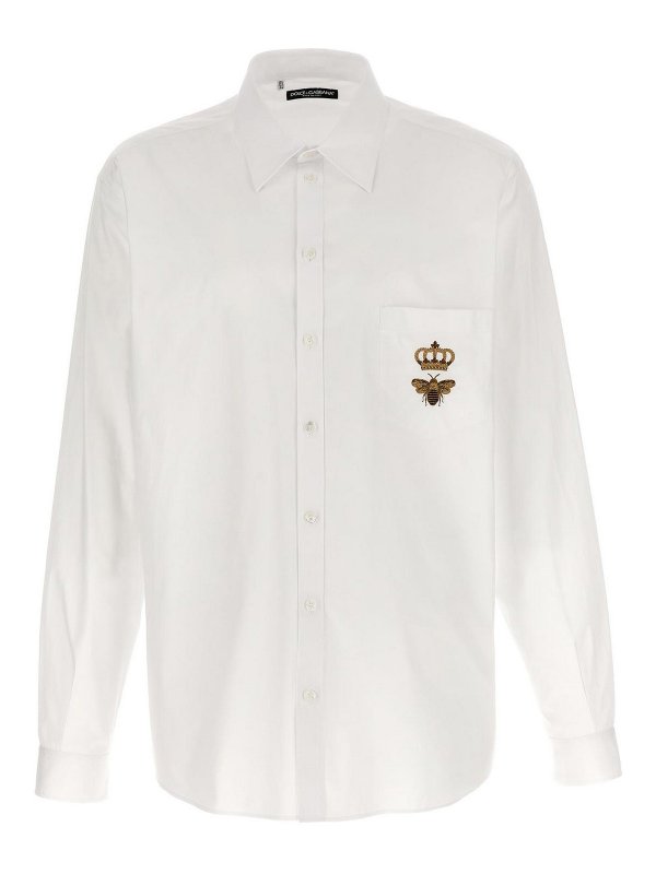 DOLCE & GABBANA: シャツ - シャツ - 白