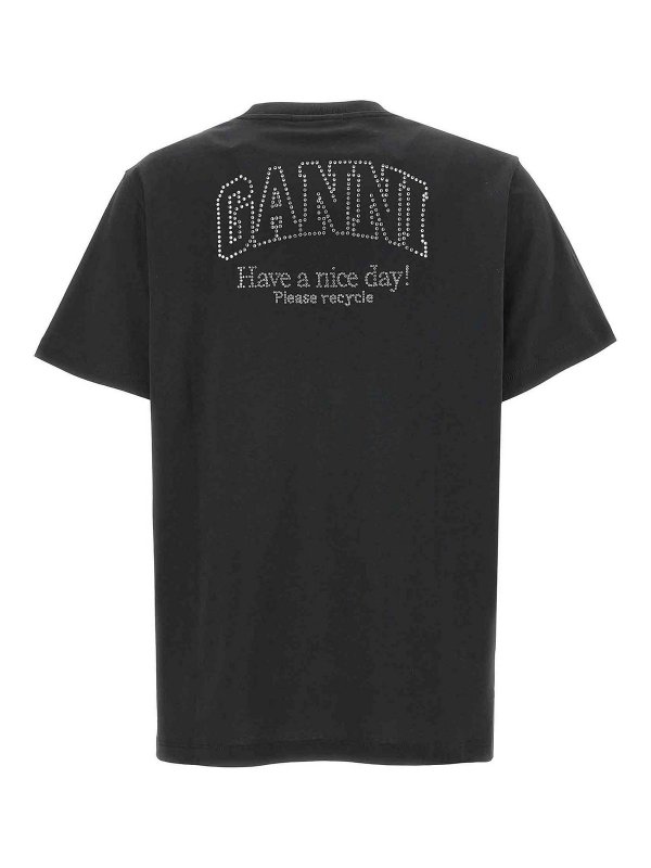 GANNI: Camisetas online - Camiseta - Negro