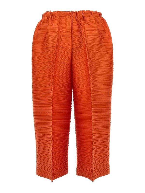 PLEATS PLEASE ISSEY MIYAKE: トラウザーショーツ online - ショートパンツ - オレンジ