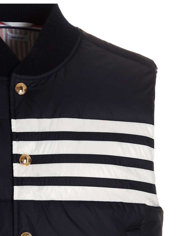The Best Shops THOM BROWNE: casual jackets - 4 Bar Sleeveless Jacket