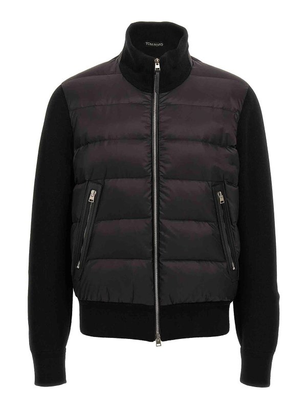 TOM FORD: padded jackets - Knit Insert Down Jacket
