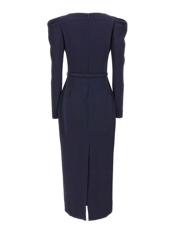 ALESSANDRA RICH: maxi dresses online - Belt Crepe Dress