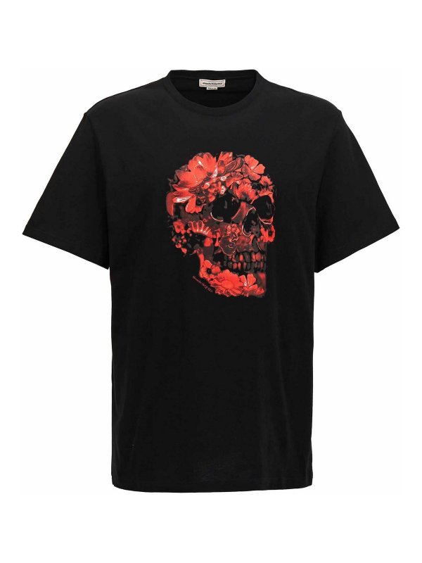 ALEXANDER MCQUEEN: Tシャツ - Tシャツ - 黒