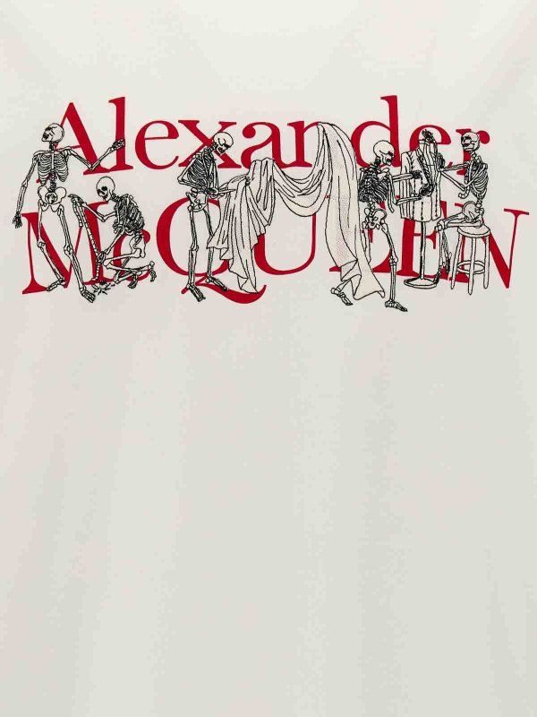 Embroidery Logo Print T-Shirt shop online: ALEXANDER MCQUEEN