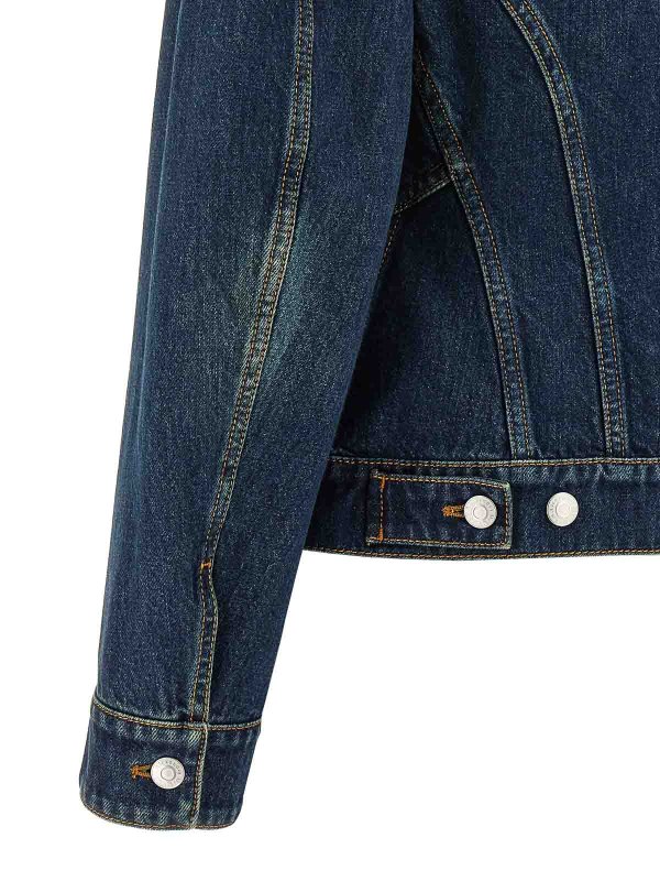 デニムジャケット - ブルー shop online: ALEXANDER MCQUEEN