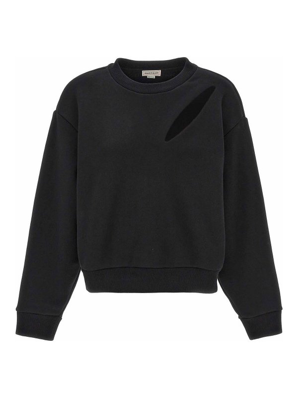 ALEXANDER MCQUEEN: Sweatshirts und Pullover - Sweatshirt - Schwarz