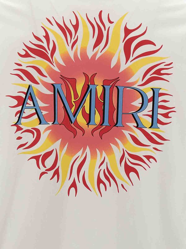 国内配送【AMIRI】 SUN TEE ホワイト Tシャツ AMIRI SUN TEE