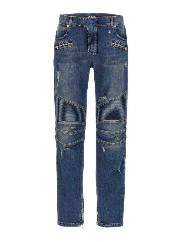 Balmain: Bootcut - Bootcut Jeans - Blau