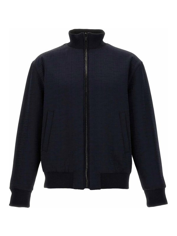 Balmain: bombers online - Monogram Reversible Bomber Jacket