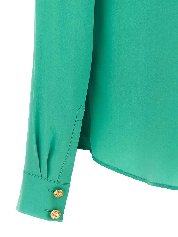 Camicia con bottoni con logo shop online: Balmain