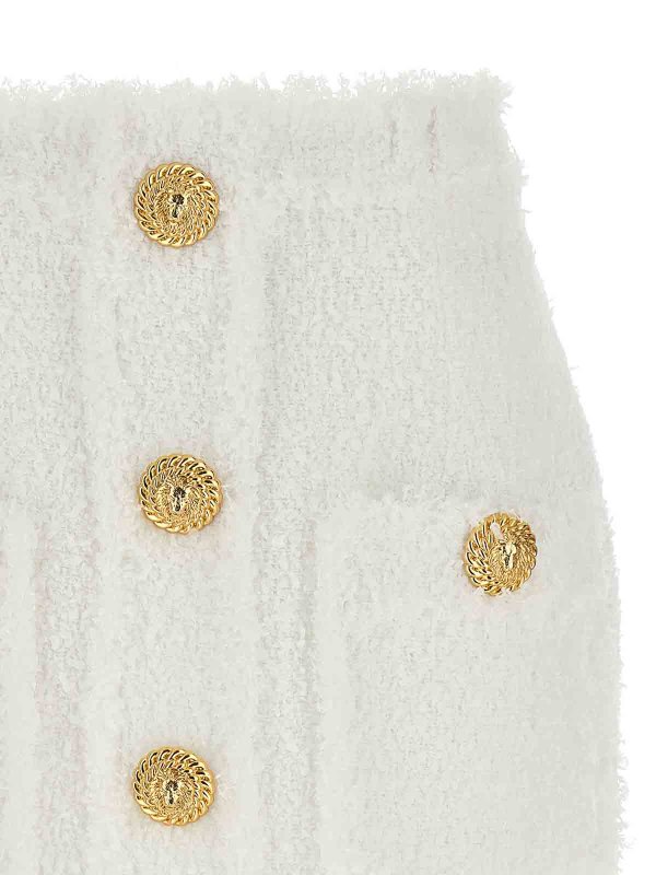 The Best Shops Balmain: Knielange und Midi Röcke - Midirock - Weiß