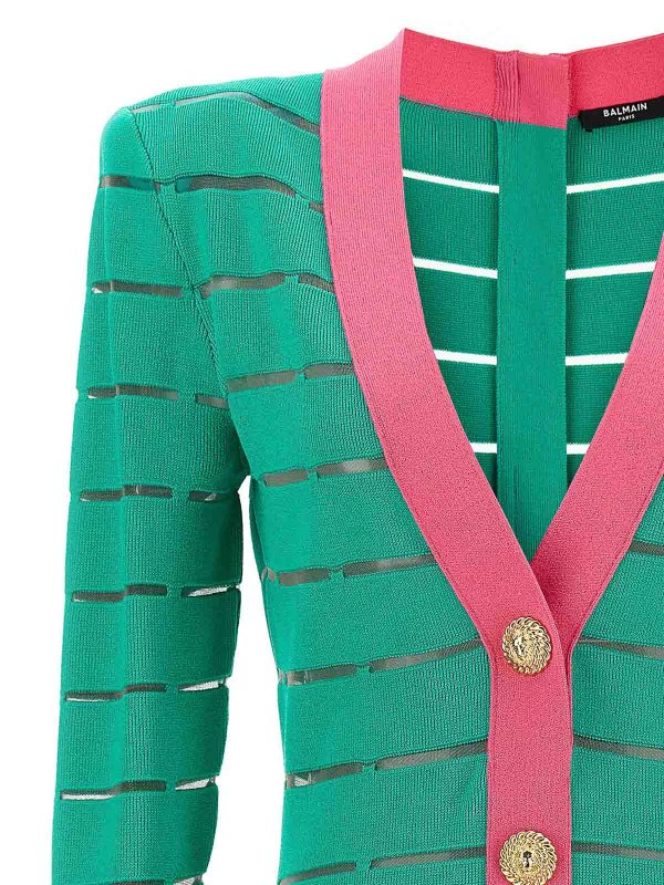 The Best Shops Balmain: ニーレングスドレス - 膝丈ドレス - 緑