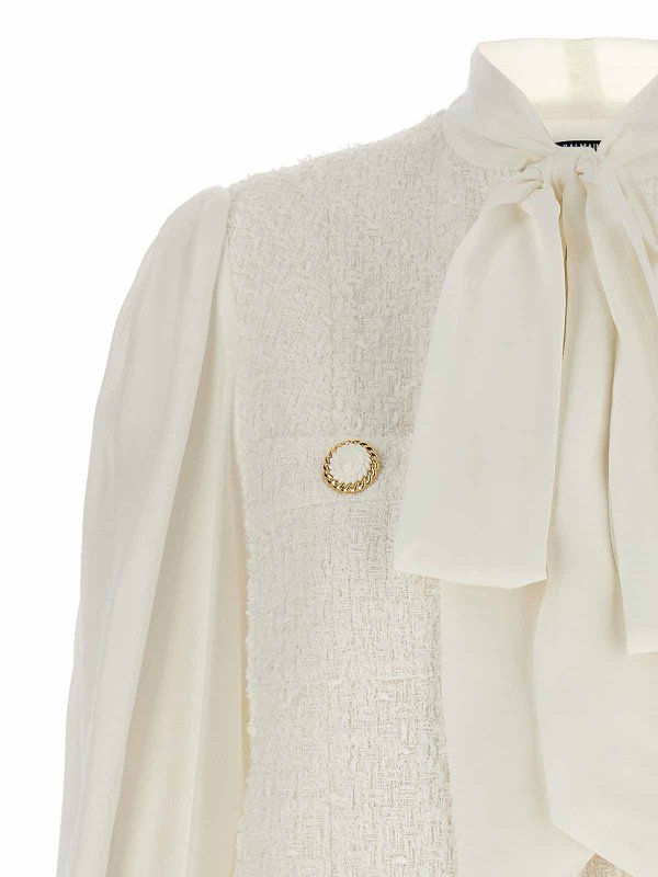 The Best Shops Balmain: ニーレングスドレス - 膝丈ドレス - 白