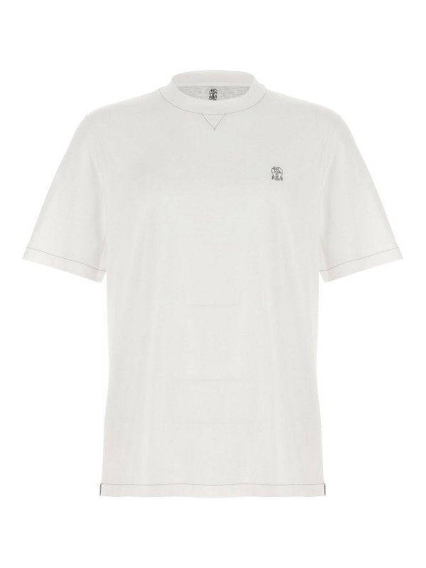 BRUNELLO CUCINELLI: T-shirts - T-Shirt - Weiß