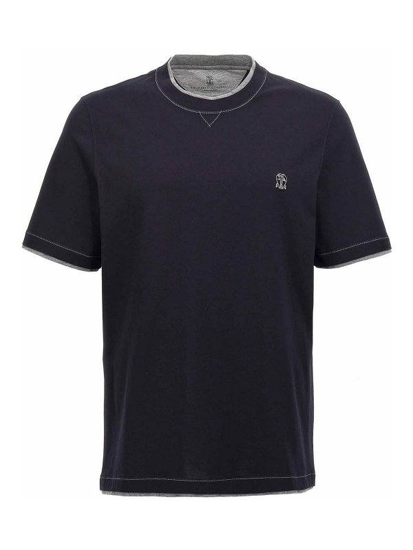 BRUNELLO CUCINELLI: t-shirts - Layered T-Shirt