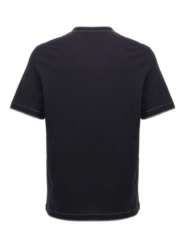 BRUNELLO CUCINELLI: t-shirts online - Layered T-Shirt