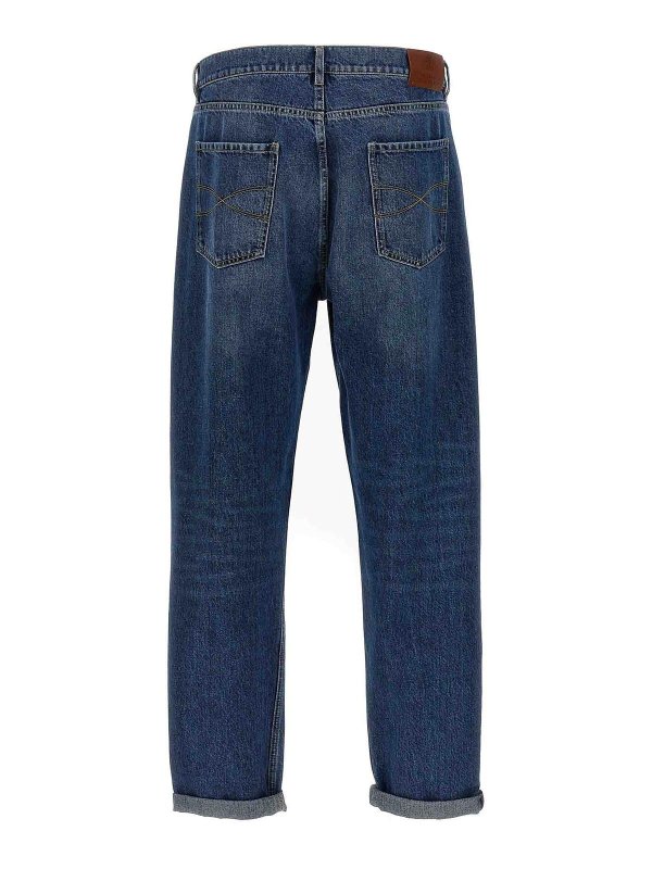 BRUNELLO CUCINELLI: bootcut jeans online - Logo Embroidery Jeans