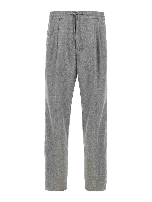 BRUNELLO CUCINELLI: Pantalons élégants - Pantalon Couturier - Gris