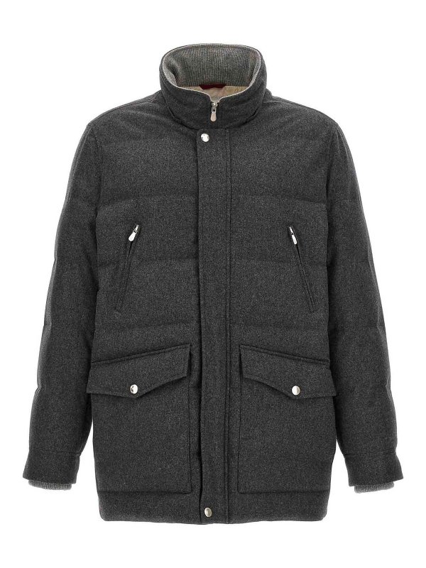 BRUNELLO CUCINELLI: ダウン・ハイテクジャケット online - ダウンジャケット - グレー