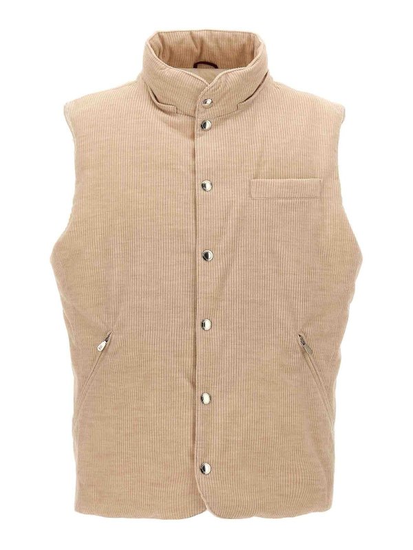 BRUNELLO CUCINELLI: Chalecos online - Chaleco - Beis