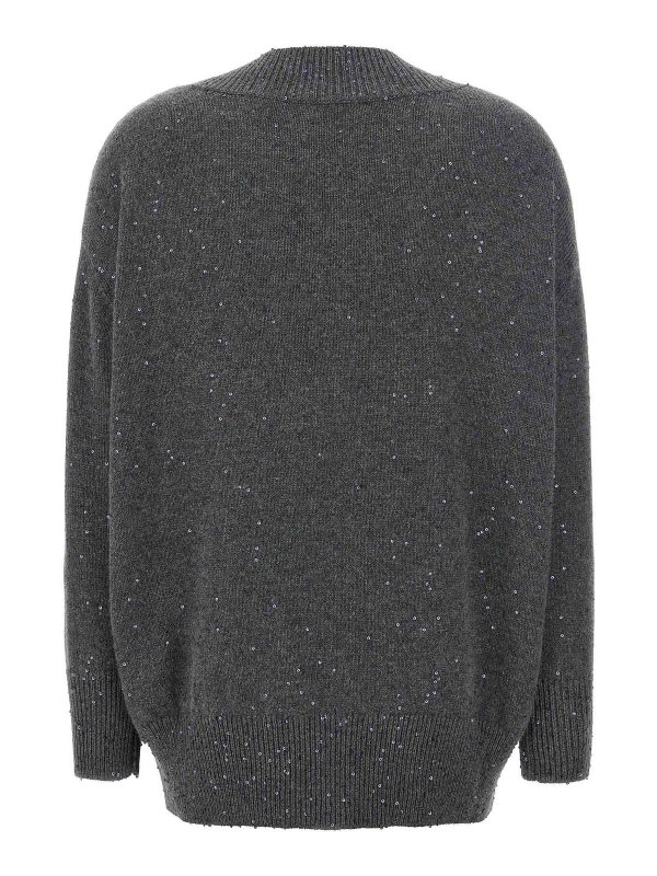BRUNELLO CUCINELLI: v necks online - Sequin Sweater