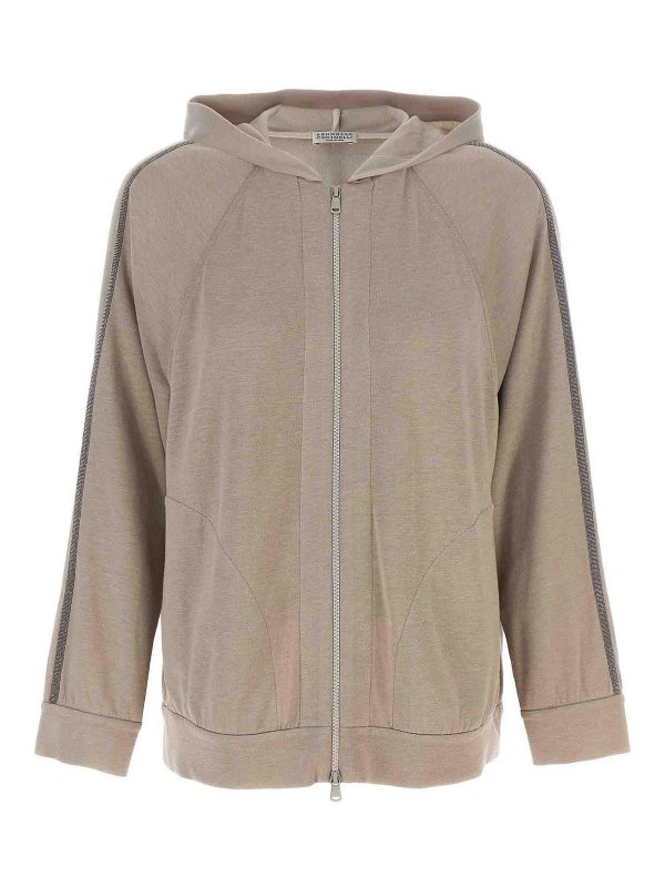 BRUNELLO CUCINELLI: Sweatshirts & Sweaters - Hoodie with zip