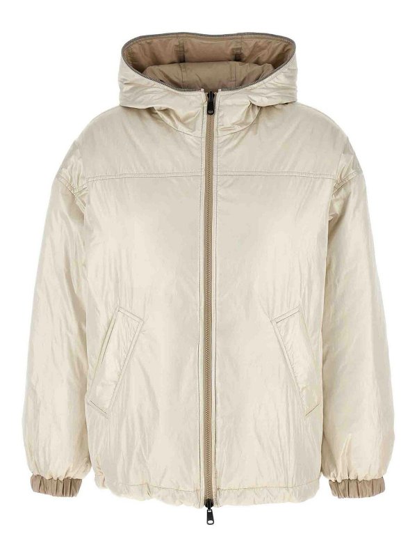 BRUNELLO CUCINELLI: padded jackets - Laminated Reversible Down Jacket