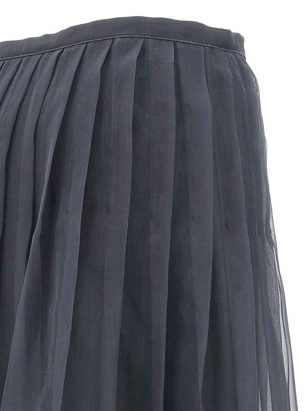 Falda Semilarga - Gris shop online: BRUNELLO CUCINELLI
