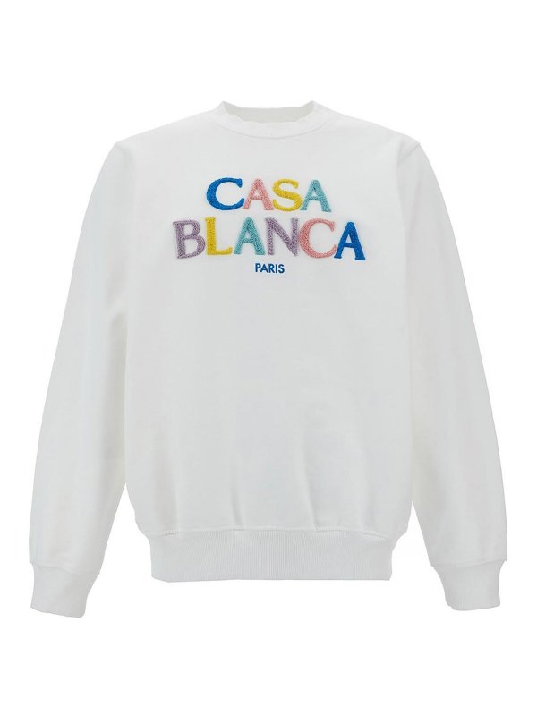 CASABLANCA: Sweatshirts und Pullover - Sweatshirt - Weiß
