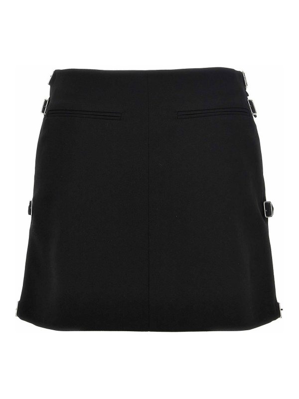 Courreges: mini skirts - Multi Sangle Wool Mini Skirt