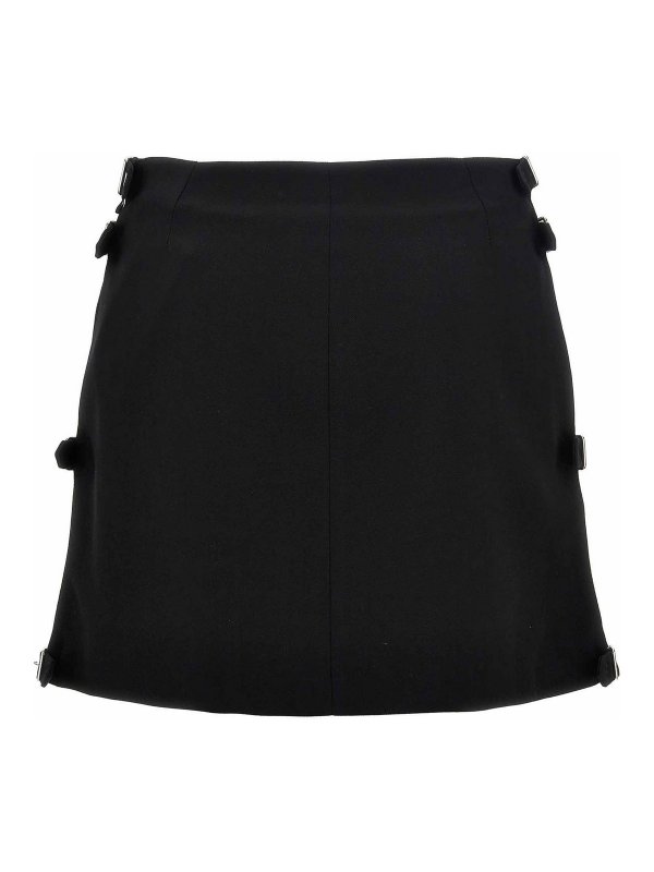 Courreges: mini skirts online - Multi Sangle Wool Mini Skirt